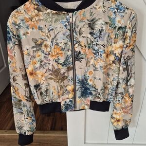 Floral Bomber Jacket NWOT